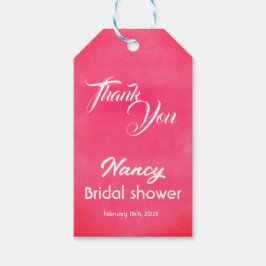 Etiquetas Para Regalos Baby Shower Rosa Tinto