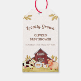 Etiquetas Para Regalos Baby Shower Rustic Barnyard Animals