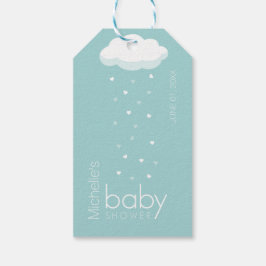 Etiquetas Para Regalos Baby Shower (Verde azulado) Gracias