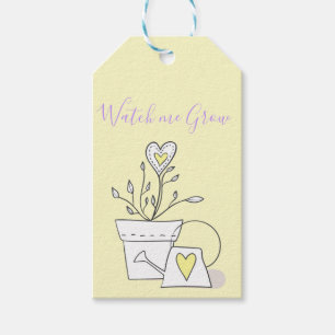 Etiquetas Para Regalos Baby Shower Watch me hace crecer planta de corazó
