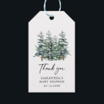 Etiquetas Para Regalos Baby Shower Watercolor Christmas Tree Winter<br><div class="desc">Invitación Baby Shower de color de agua de árbol de Navidad</div>