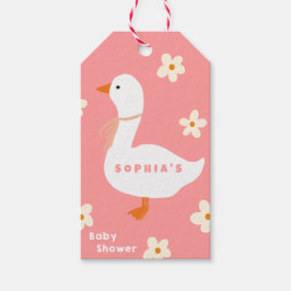 Etiquetas Para Regalos Baby Shower White Goose and Daisies