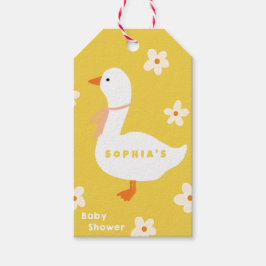 Etiquetas Para Regalos Baby Shower White Goose and Daisies