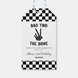 Etiquetas Para Regalos Bad Two The Bone Skeleton Segundo Fiesta de Cumple