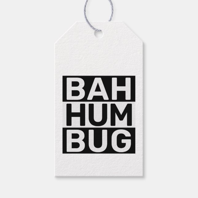 Etiquetas Para Regalos Bah Humbug (Anverso)
