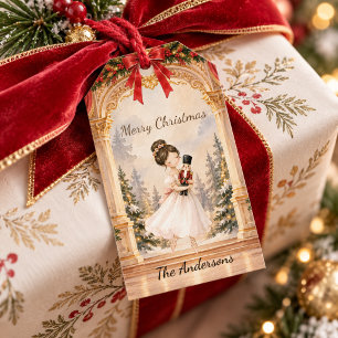 Etiquetas Para Regalos Bailarina del Cascanueces teatro Navidad