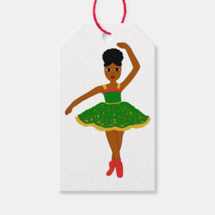 Etiquetas Para Regalos Bailarina del navidad de Cutie del cacao (Kiara)