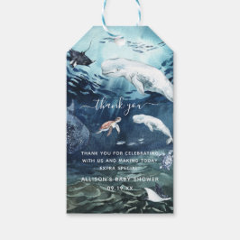 Etiquetas Para Regalos Bajo el Mar | Agradecimiento para Baby Shower Oceá
