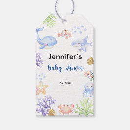 Etiquetas Para Regalos Bajo el mar Baby Shower Ocean Animals