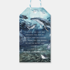 Etiquetas Para Regalos Bajo el Mar | Cumpleaños de Ocean Fiesta Gracias