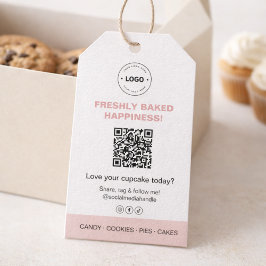 Etiquetas Para Regalos Bakery Logo QR Code Social Media