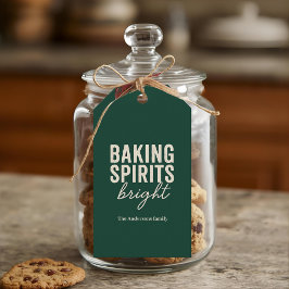 Etiquetas Para Regalos “Baking Spirits Bright Verde Navideño