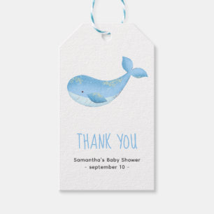 Etiquetas Para Regalos Ballena acuarela - gracias baby shower