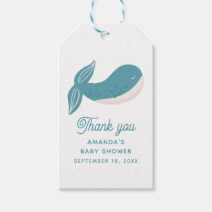 Etiquetas Para Regalos Ballena azul. Doy las gracias a la ducha de bebé d
