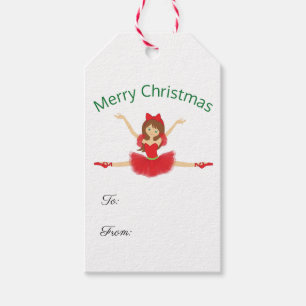 Etiquetas Para Regalos Ballerina Merry Christmas Ballet