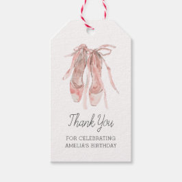 Etiquetas Para Regalos Ballet Rosado Ballerina Zapatos Gracias Cumpleaños