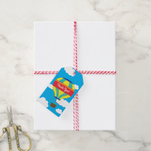 Etiquetas Para Regalos Balón de aire caliente Cute colorido primer Fiesta