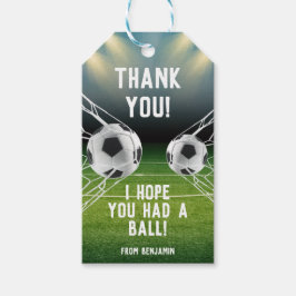 Etiquetas Para Regalos Baloncestistas del Blue Green Soccer Stadium