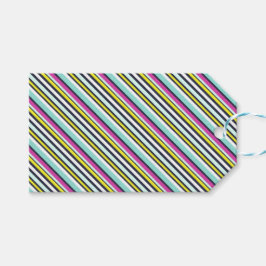 Etiquetas Para Regalos Banda diagonal moderna de color brillante