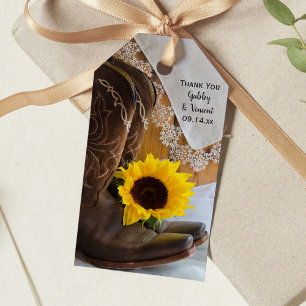 Etiquetas Para Regalos Bandas favoritas de la boda occidental del flanco 