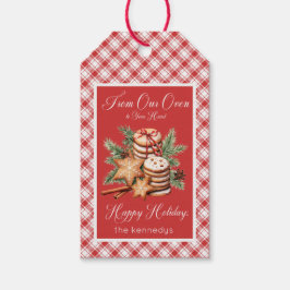 Etiquetas Para Regalos Bandeja de cocina de color rojo y blanco rústico d