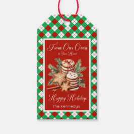 Etiquetas Para Regalos Bandeja de cocina rusa de color verde y blanco