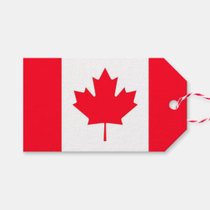 Etiquetas Para Regalos Bandera canadiense. CANADÁ.