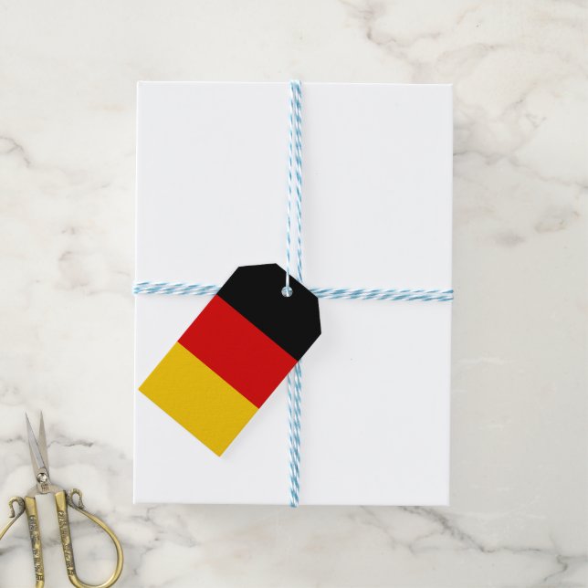 Etiquetas Para Regalos Bandera de Alemania (Con cuerda)