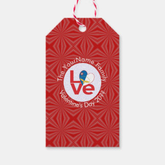 Etiquetas Para Regalos Bandera de amor rojo Azores personalizada