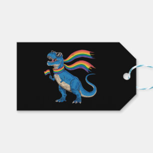 Etiquetas Para Regalos Bandera de arcoíris Dino Trex Orgullo gay Aliado L