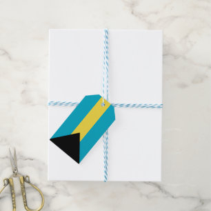 Etiquetas Para Regalos Bandera de Bahamas