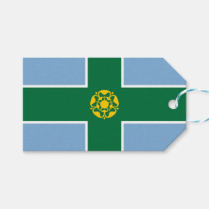 Etiquetas Para Regalos Bandera de Derbyshire (condado de Inglaterra, Rein