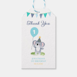 Etiquetas Para Regalos Bandera de fiesta de globo de koala bebé Cumpleaño