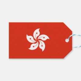 Etiquetas Para Regalos Bandera de Hong Kong
