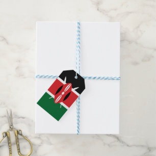 Etiquetas Para Regalos Bandera de Kenia
