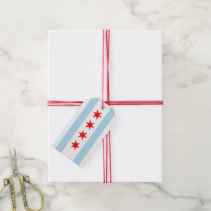 Etiquetas Para Regalos Bandera de la ciudad de Chicago