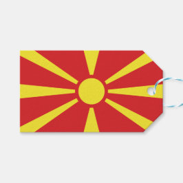 Etiquetas Para Regalos Bandera de Macedonia del Norte