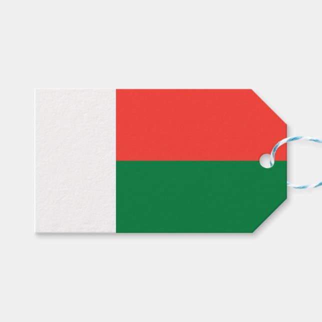 Etiquetas Para Regalos Bandera de Madagascar (Frente (Horizontal))