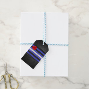Etiquetas Para Regalos bandera de orgullo de cuero de SlipperyJoe's negro