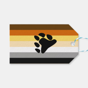 Etiquetas Para Regalos Bandera de Orgullo de Oso con Pata