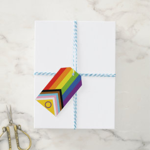Etiquetas Para Regalos Bandera de orgullo intersexual de SlipperyJoe's fo