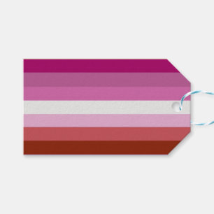 Etiquetas Para Regalos Bandera de Orgullo Lésbico (Origen)