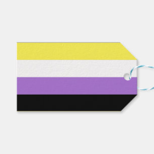 Etiquetas Para Regalos Bandera de orgullo no binario