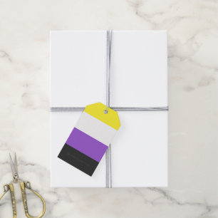 Etiquetas Para Regalos Bandera de orgullo no binario de SlipperyJoe's ama