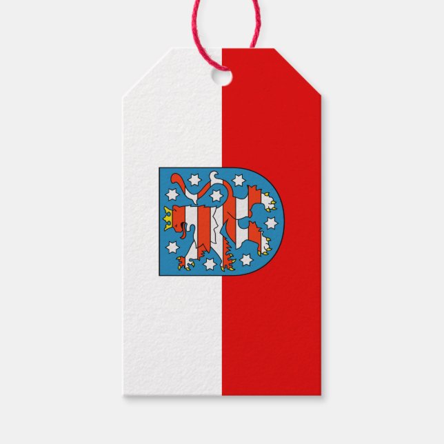 Etiquetas Para Regalos Bandera de Turingia (Anverso)