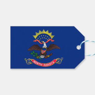 Etiquetas Para Regalos Bandera del Estado de Dakota del Norte (Dakotan de