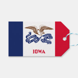 Etiquetas Para Regalos Bandera del Estado de Iowa