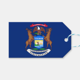 Etiquetas Para Regalos Bandera del estado de Michigan