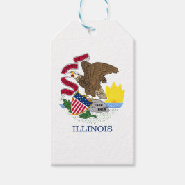 Etiquetas Para Regalos Bandera Estatal de Illinois