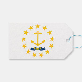 Etiquetas Para Regalos Bandera estatal de la isla de Rhode